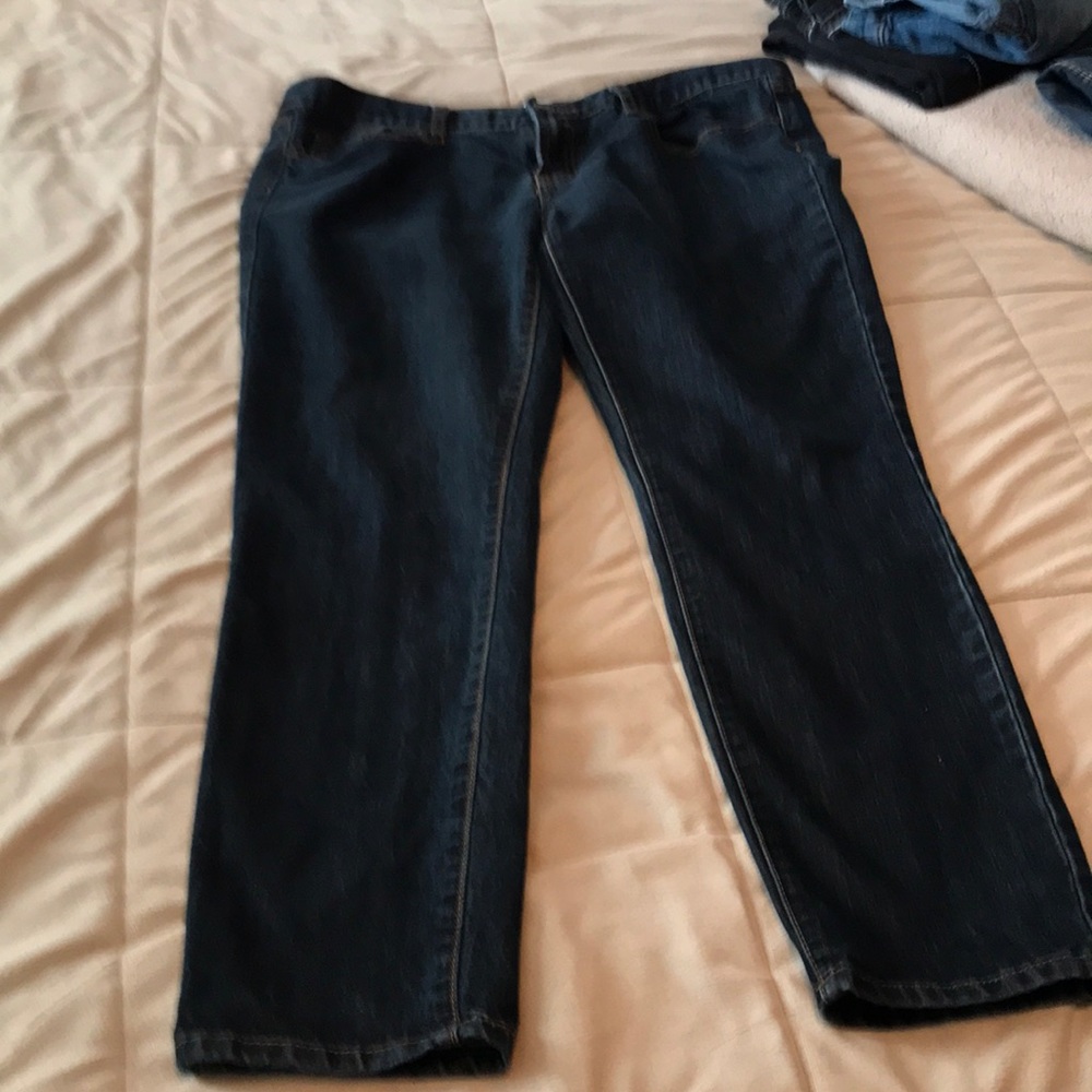 Dark denim jeans
